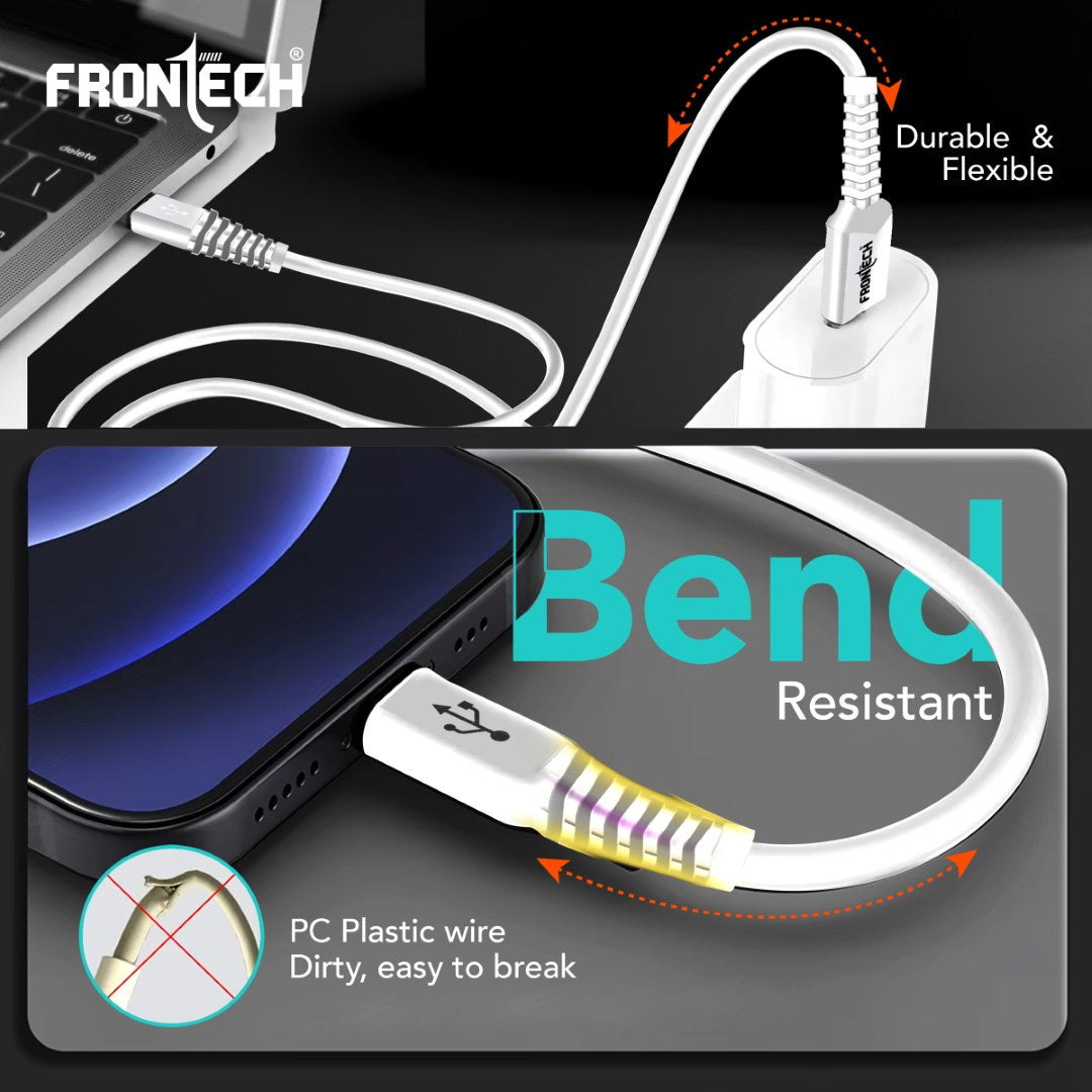 Frontech 12W Fast Charging 1M Braided USB to V8 Cable | Data Sync | Durable & Versatile (1021) Frontech 12W Fast Charging 1M Braided USB to V8 Cable | Data Sync | Durable & Versatile (1021)